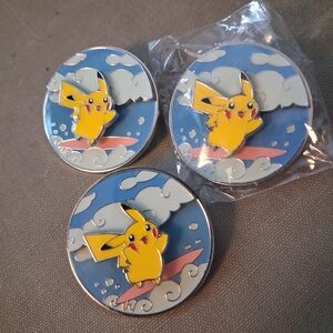 Pikachu Surfing Kids Jewelry Set - Blue and Yellow